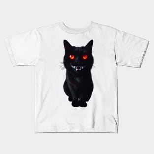 Evil Black Cat Kids T-Shirt